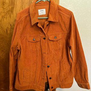 Corduroy blazer jacket, rust/orange, 1X Plus from Old Navy NEW